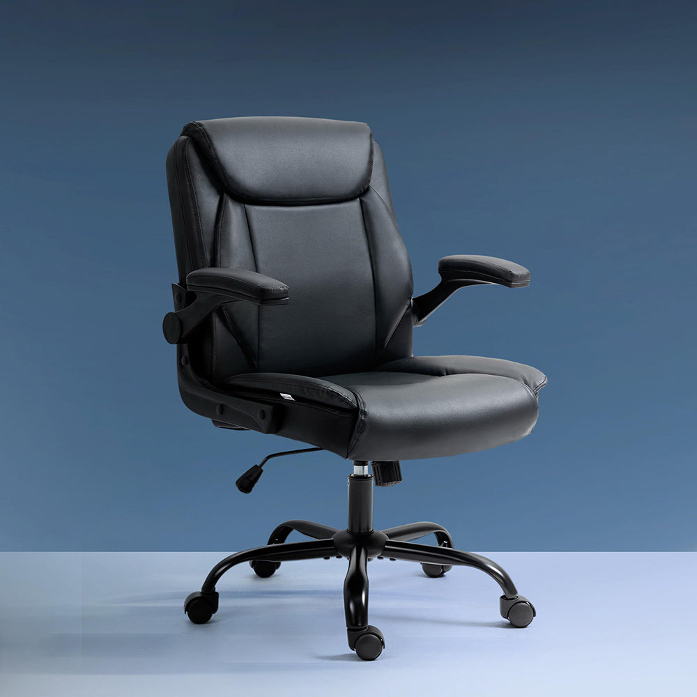 Artiss Gaming Chair Leather Computer Desk Chairs Executive Gaming Study Black