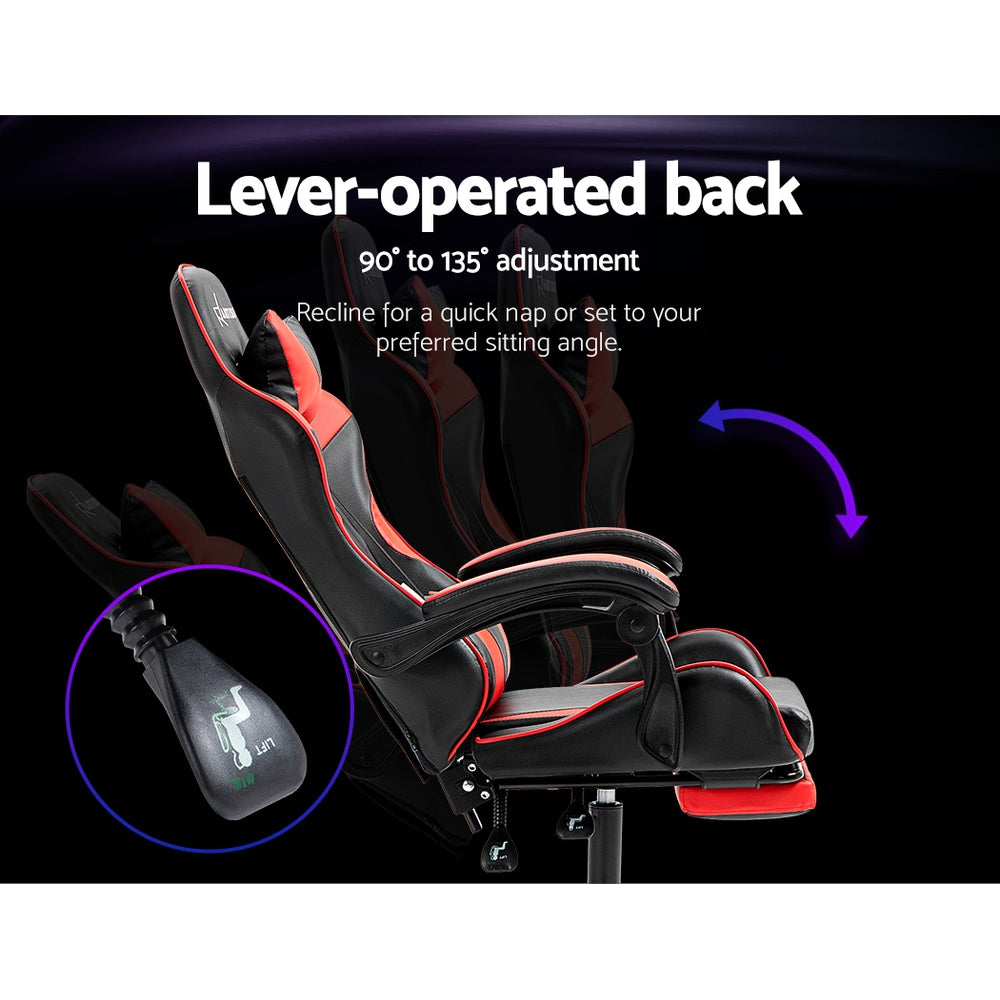 Artiss Gaming Gaming Chair - Recliner Red