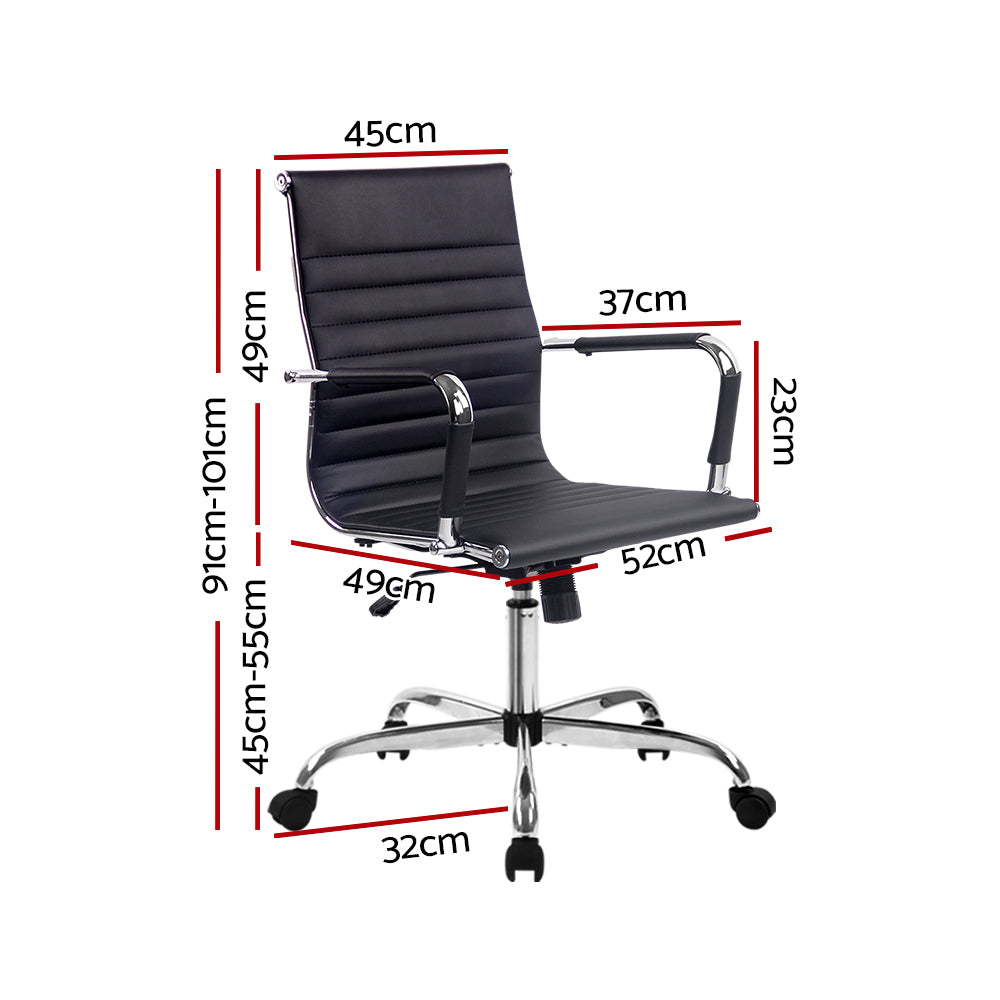 Artiss Gaming Gaming Chair Computer Desk Chairs Home Work Study Black Mid Back