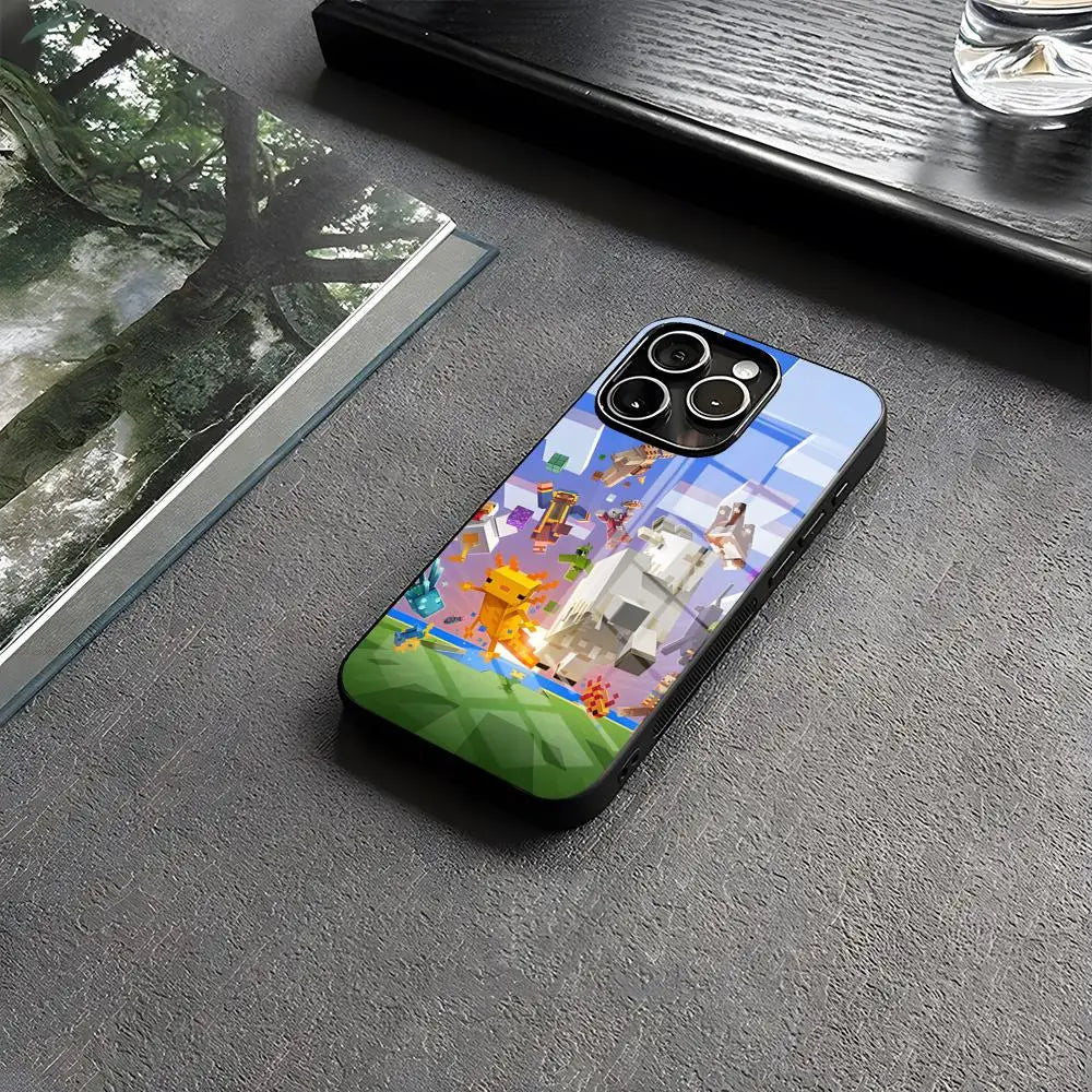 Minecraft iPhone 15 & 16 Case Wireless Charging Cover