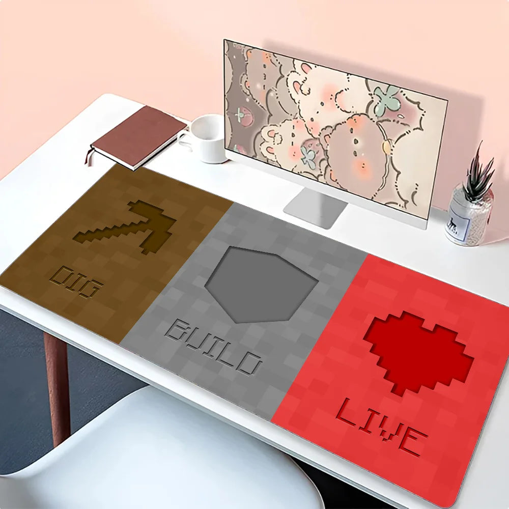 P-Pixel Game B-Blocks Minecraft Mouse Pad XXL