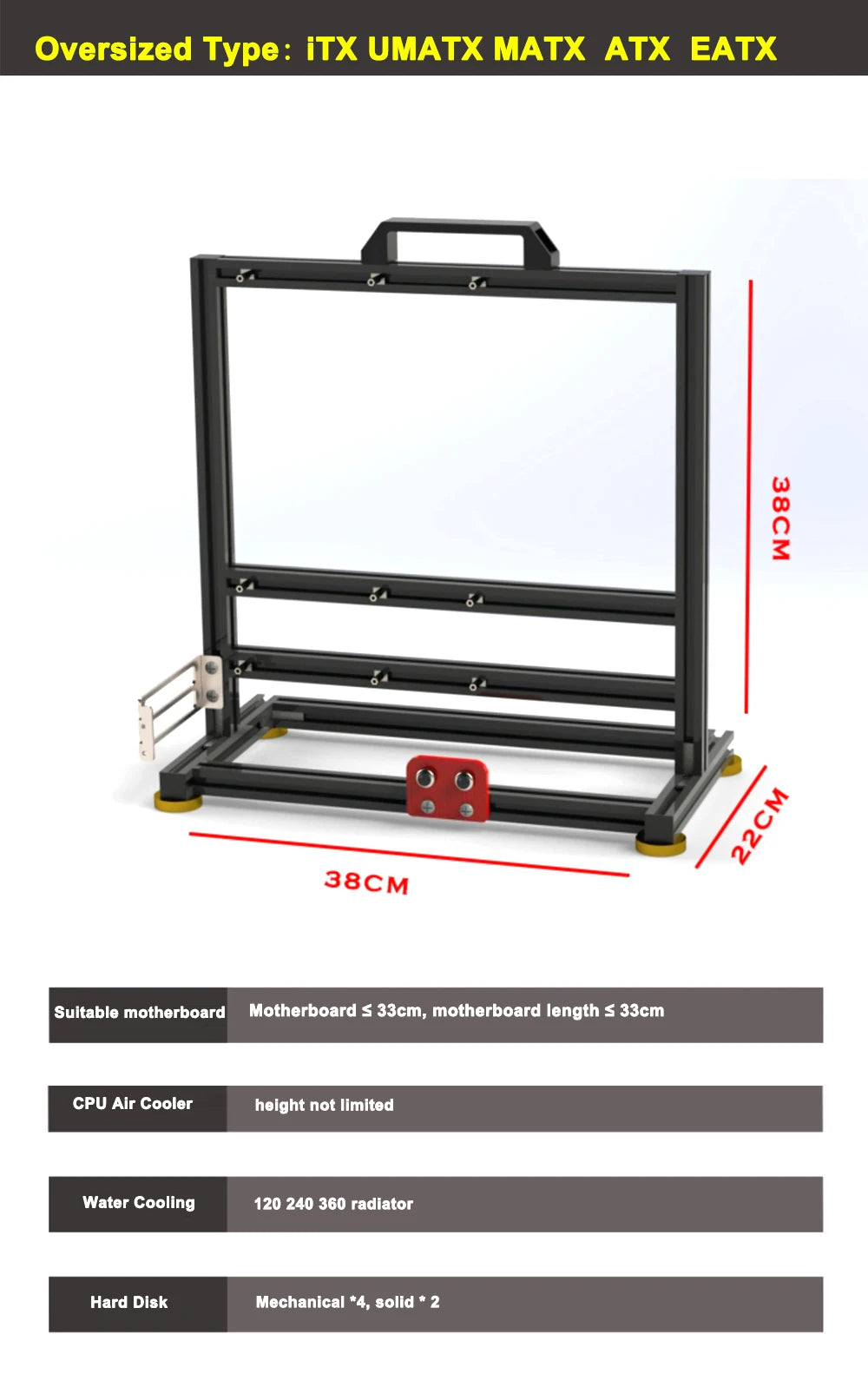 ITX MATX ATX Desktop PC Case (Open)
