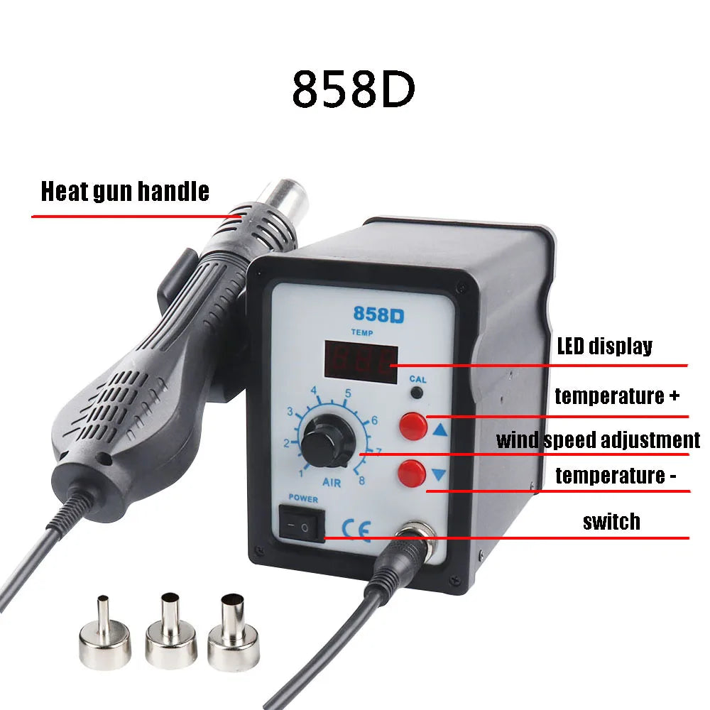 Hot Air Gun 858D – Soldering & PC Repair Tool