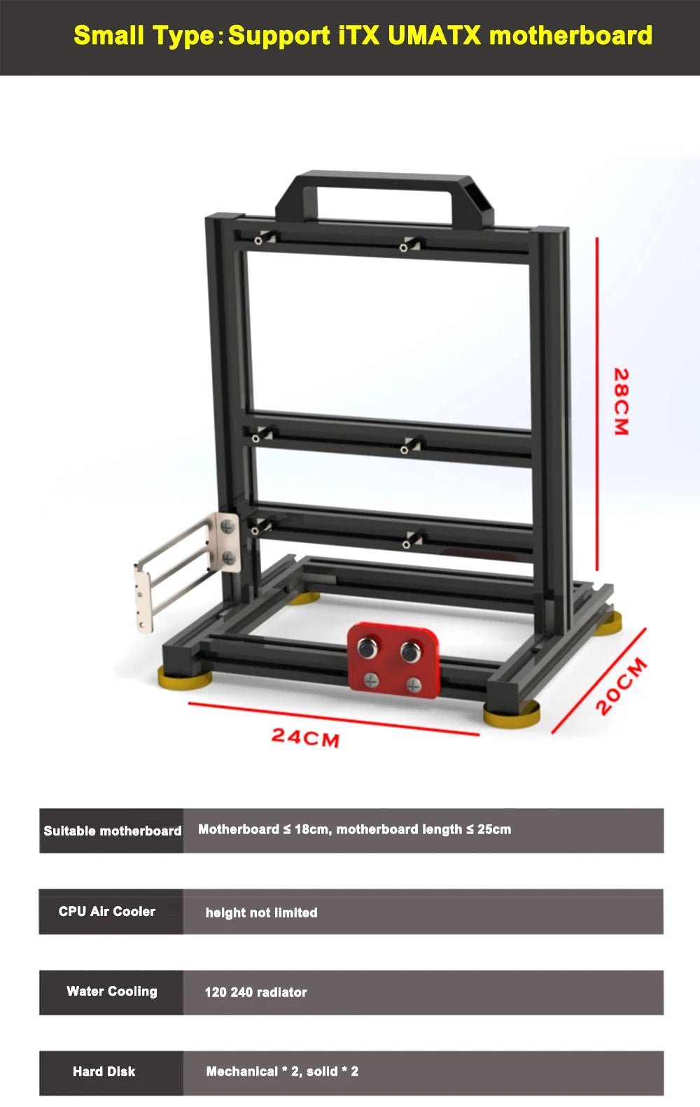 ITX MATX ATX Desktop PC Case (Open)