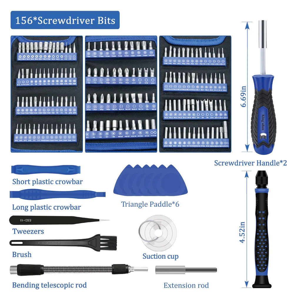 170-Piece Screwdriver Set – Portable & Magnetic
