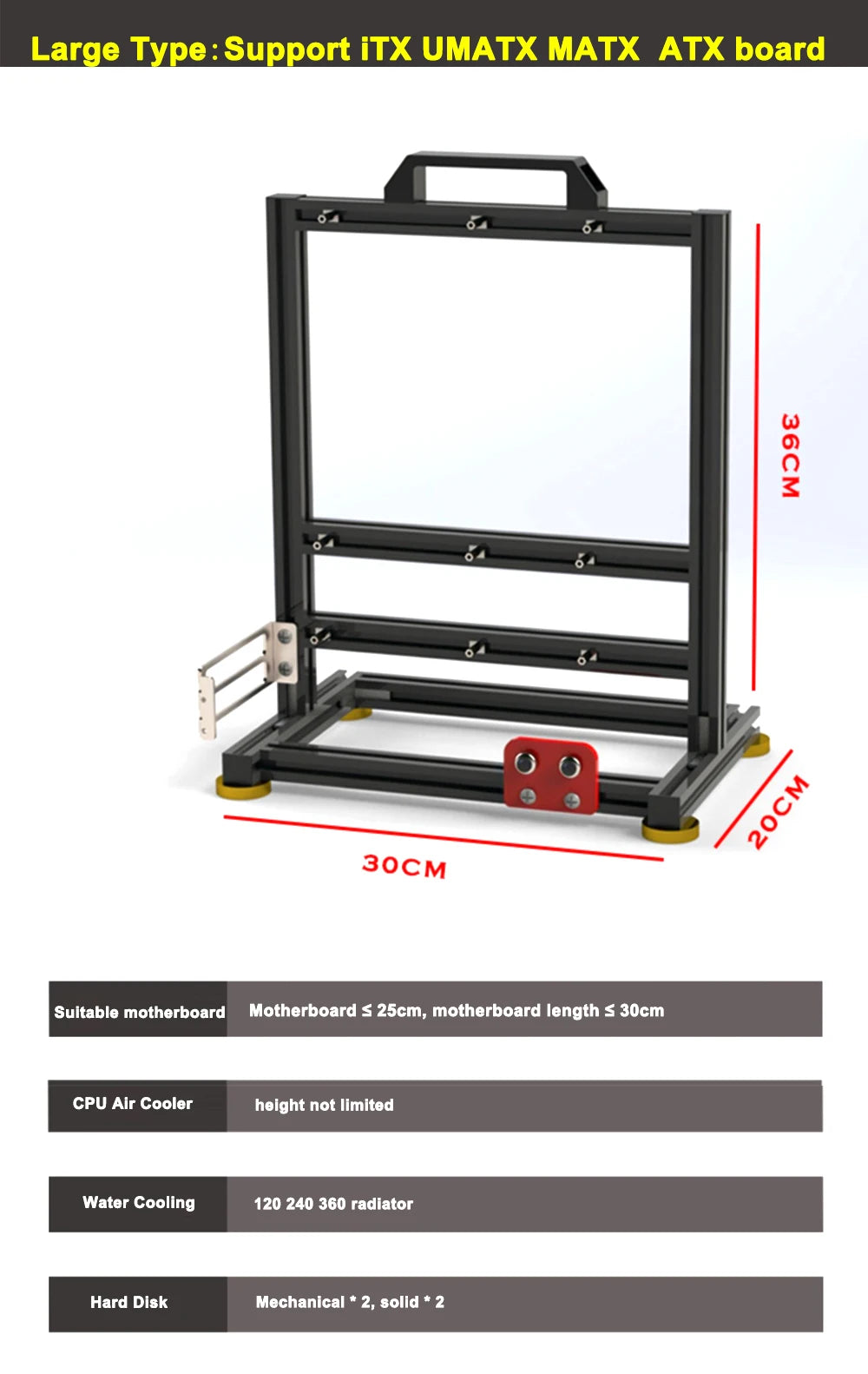 ITX MATX ATX Desktop PC Case (Open)