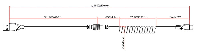 Keyboard Cable RGB Dazzling Glowing Mechanical Keyboard
