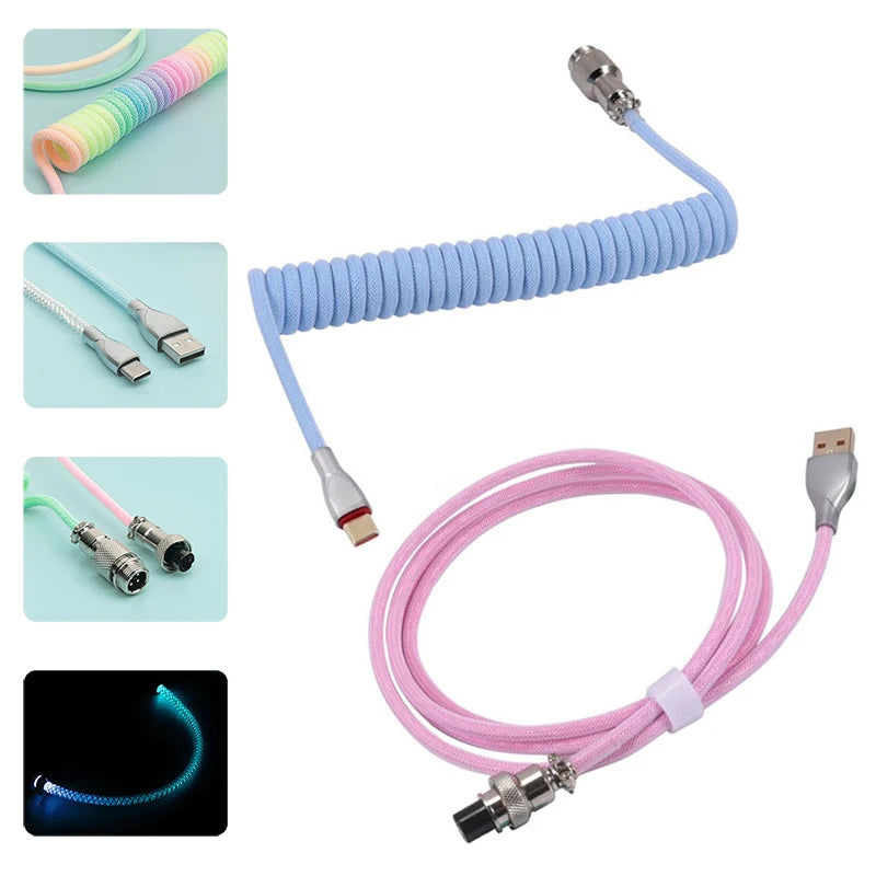 Keyboard Cable RGB Dazzling Glowing Mechanical Keyboard