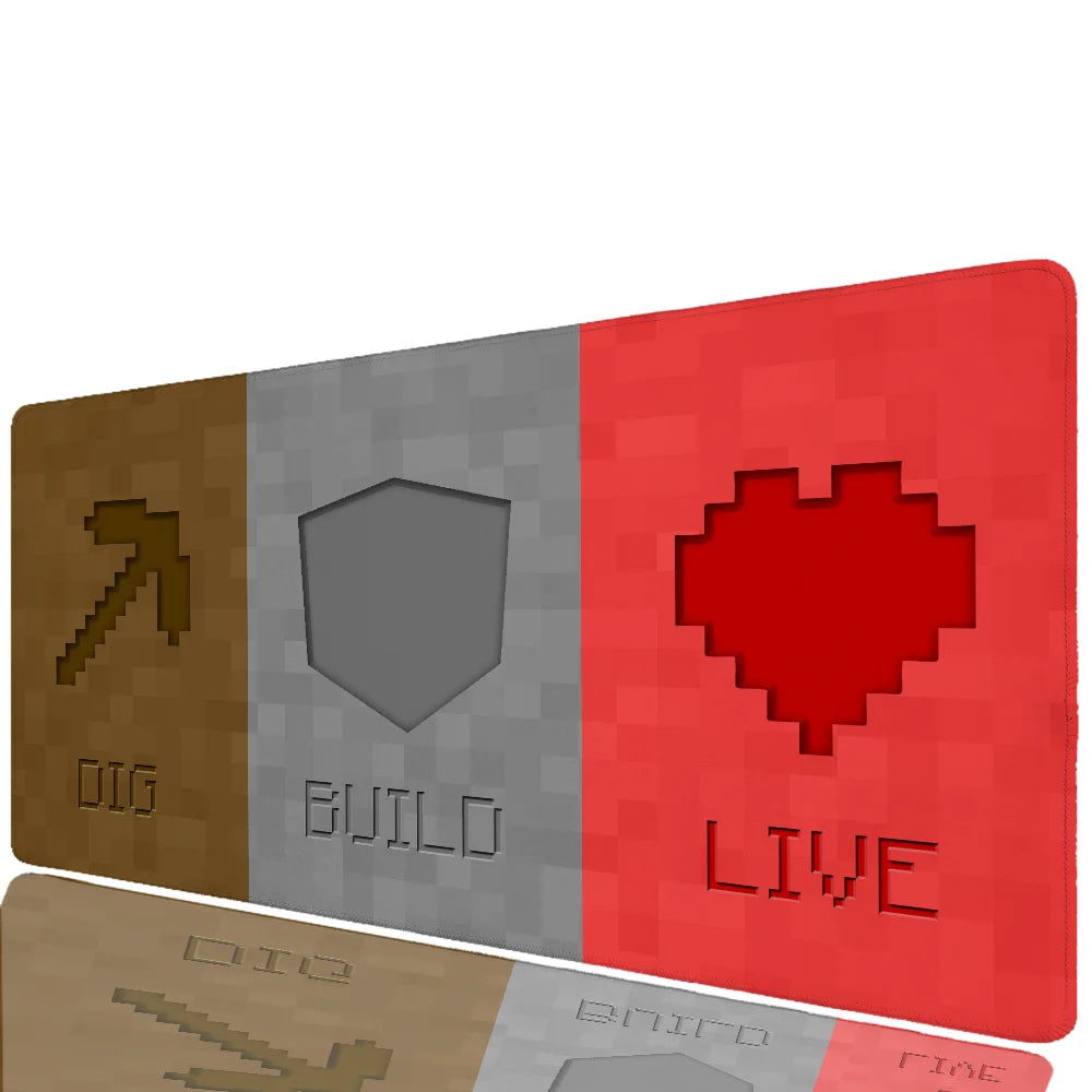 P-Pixel Game B-Blocks Minecraft Mouse Pad XXL