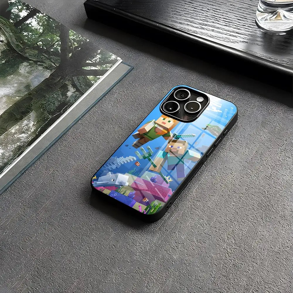 Minecraft iPhone 15 & 16 Case Wireless Charging Cover