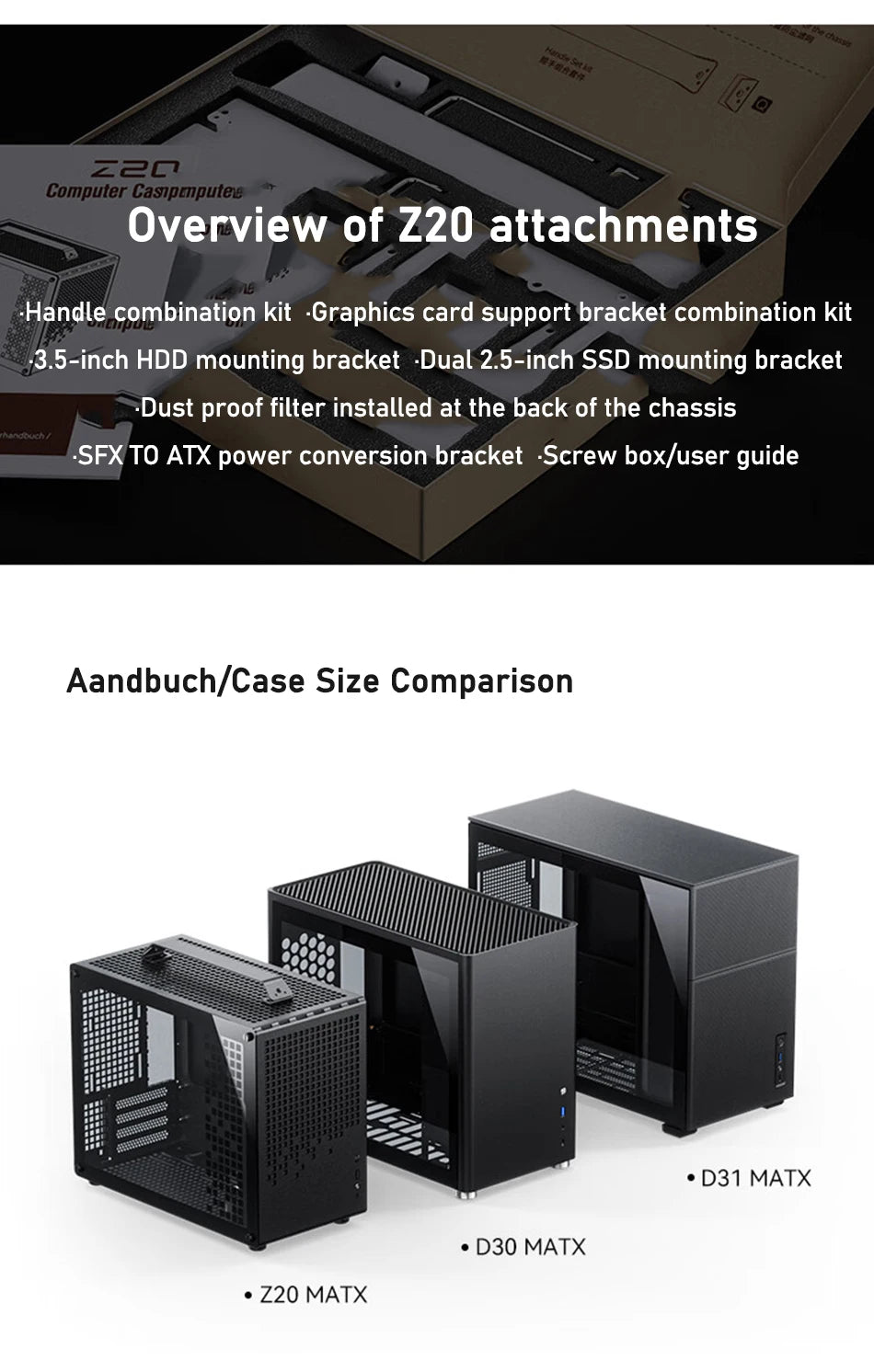 Z20 Portable MicroATX/ITX PC Case – Compact and Versatile Design
