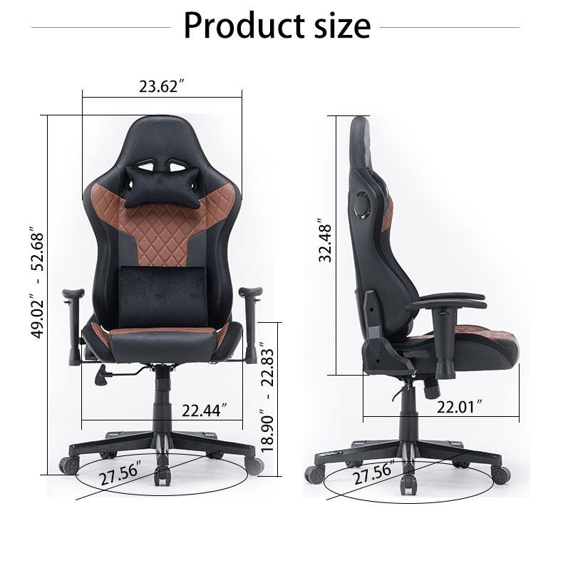 RGB Lights Bluetooth Speaker Gaming Chair - Black/Red