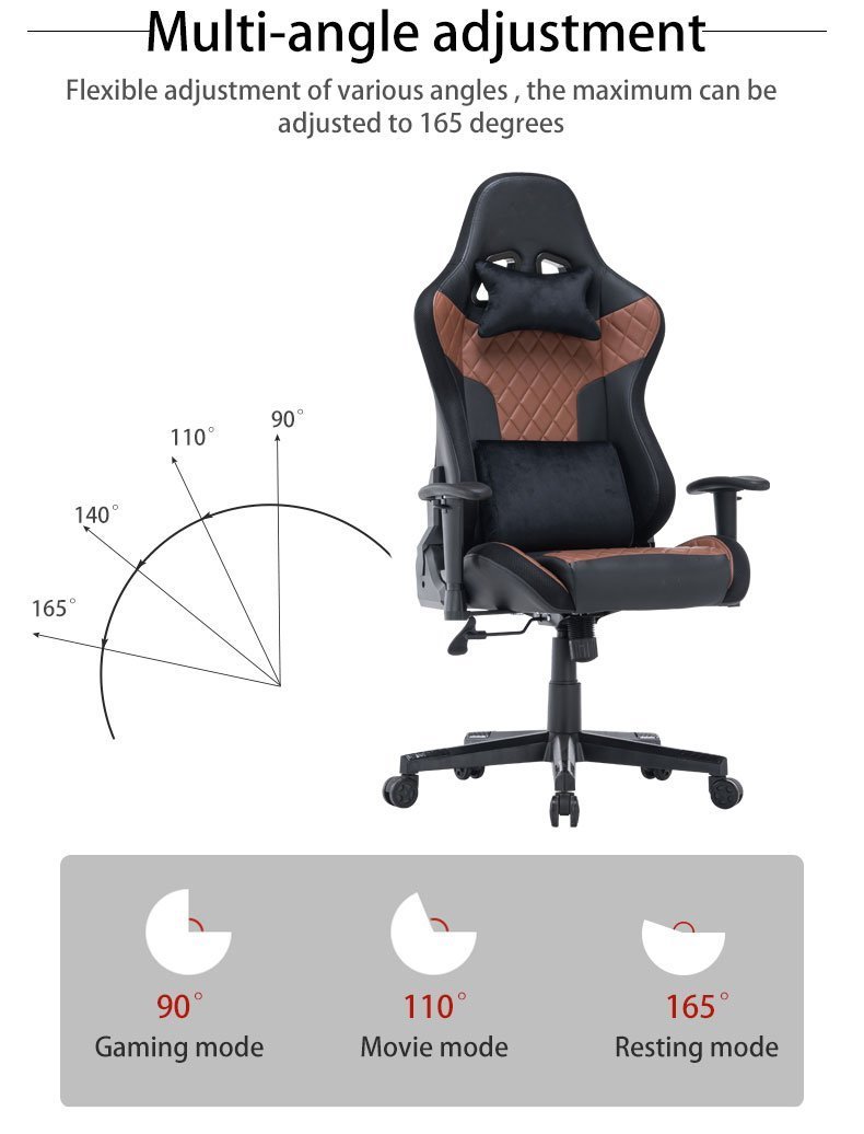 RGB Lights Bluetooth Speaker Gaming Chair - Black/Red