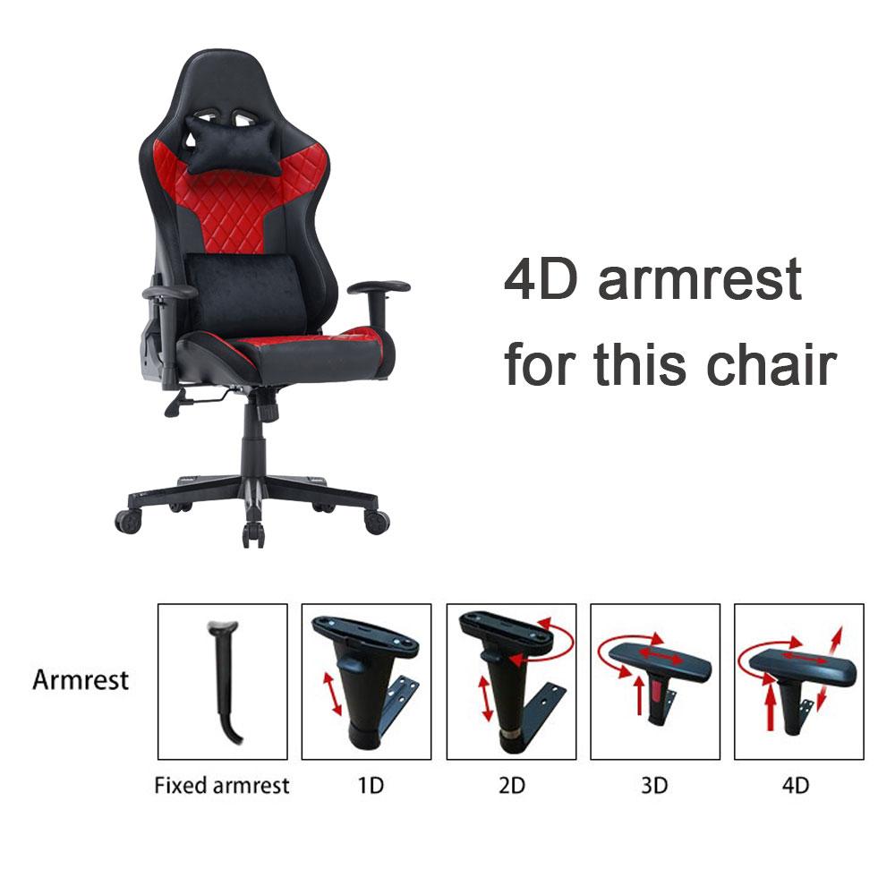 RGB Lights Bluetooth Speaker Gaming Chair - Black/Red