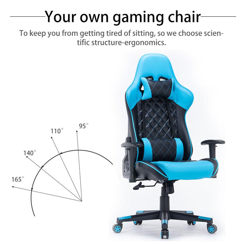 Gaming Chair Ergonomic 165° Reclining with Footrest Green/Black