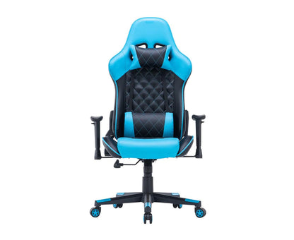 Nnedsz Gaming Chair Ergonomic Racing Chair 165° Reclining Gaming Seat 3D Armrest Footrest Blue Black