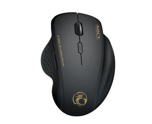 IMICE G6 Mouse 2.4Ghz Fashionable ABS Wireless Connection Gaming Mouse for Computer - Black