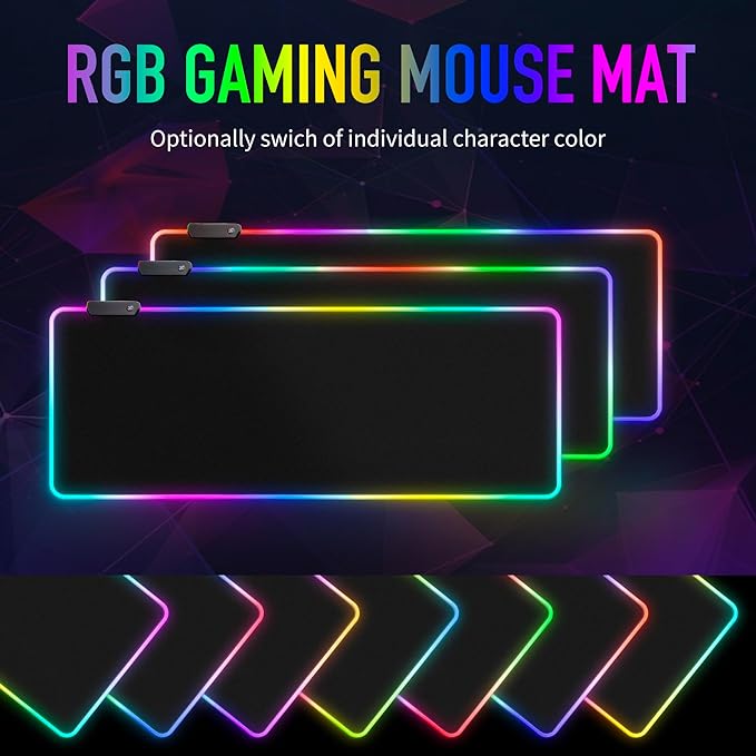 Ultimate RGB Gaming Mouse Pad - Touch Control &amp; Non-Slip Base