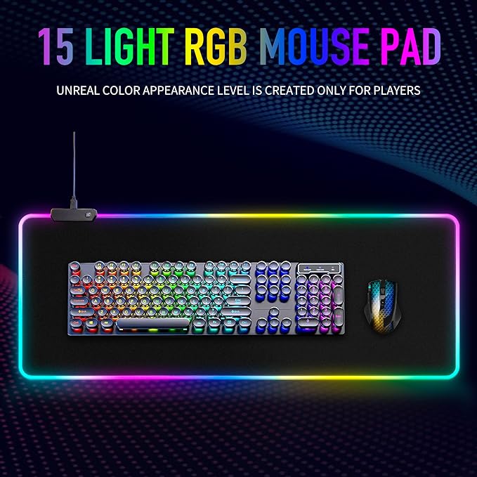 Ultimate RGB Gaming Mouse Pad - Touch Control &amp; Non-Slip Base