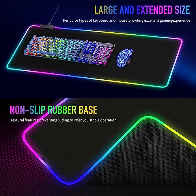 Ultimate RGB Gaming Mouse Pad - Touch Control &amp; Non-Slip Base