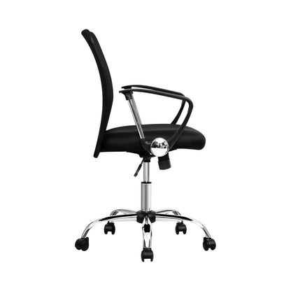 Artiss Office Chair Gaming Chair Computer Mesh Chairs Executive Mid Back Black-3