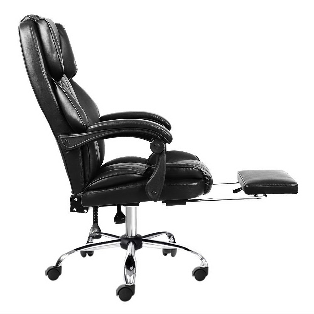 Artiss Office Chair Gaming Computer Executive Chairs Leather Seat Recliner-3