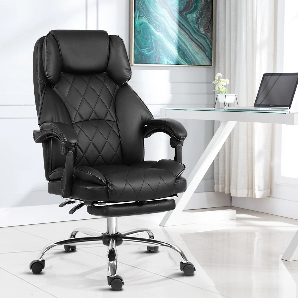 Artiss Office Chair Gaming Computer Executive Chairs Leather Seat Recliner-7