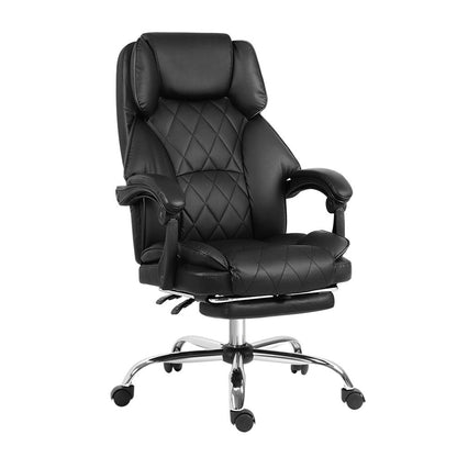 Artiss Office Chair Gaming Computer Executive Chairs Leather Seat Recliner-0