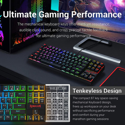 Redragon Mechanical Gaming Keyboard and Mouse Combo Set (Ideal Gift idea)