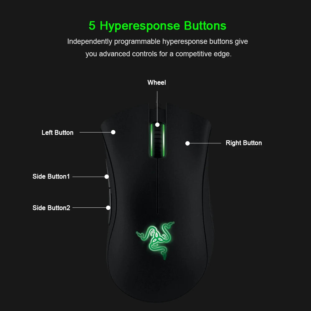 Original Razer DeathAdder Wired Gaming Mouse 6400 DPI