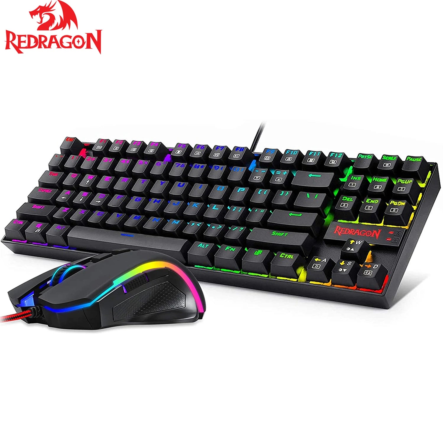 Redragon Mechanical Gaming Keyboard and Mouse Combo Set (Ideal Gift idea)