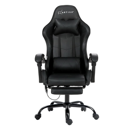 Artiss Gaming Gaming Chair Racing Massage Computer Seat Footrest Leather