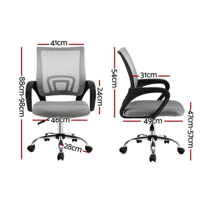 Artiss Gaming Chair Gaming Chair Computer Mesh Chairs Executive Mid Back Grey