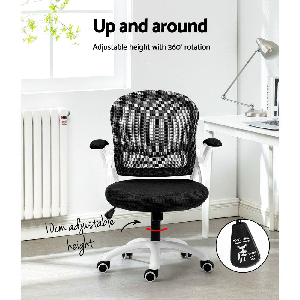 Artiss Gaming Chair Mesh Computer Desk Chairs Work Study Gaming Mid Back Black