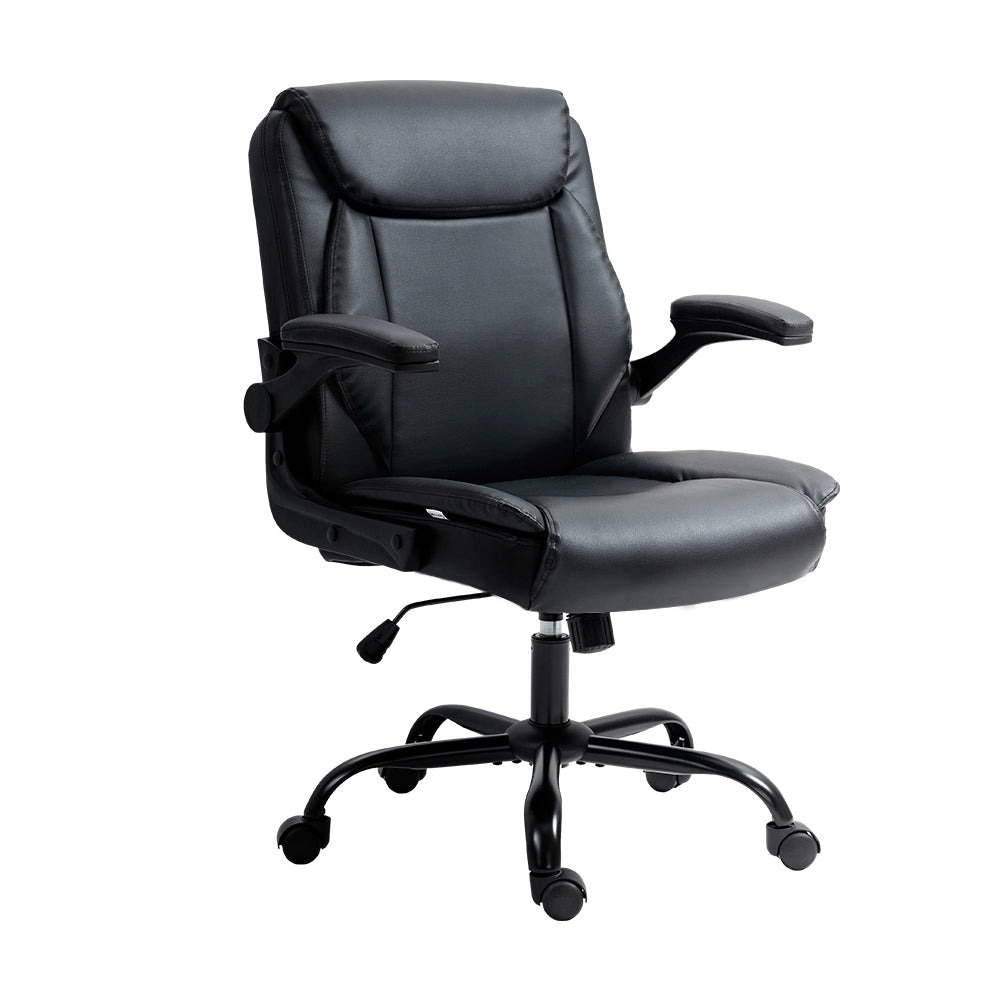 Artiss Gaming Chair Leather Computer Desk Chairs Executive Gaming Study Black