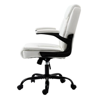 Leather White Gaming Chair - Executive Style