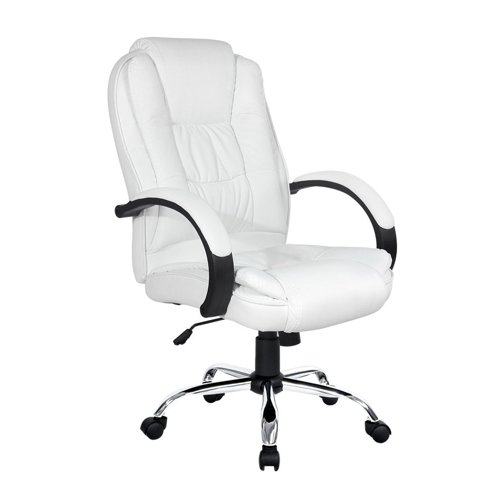 Artiss Gaming Chair Gaming Computer Chairs Executive PU Leather Seating White