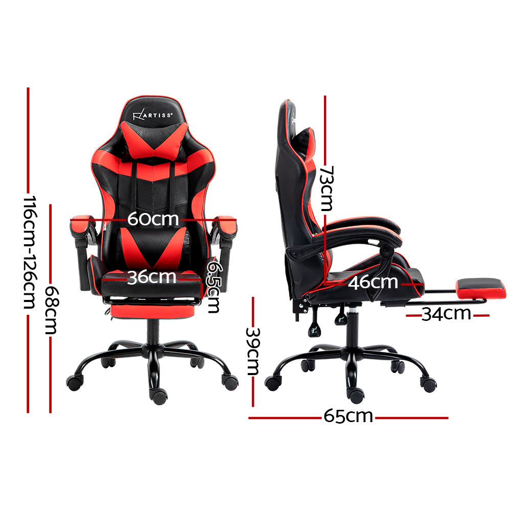 Artiss Gaming Gaming Chair - Recliner Red