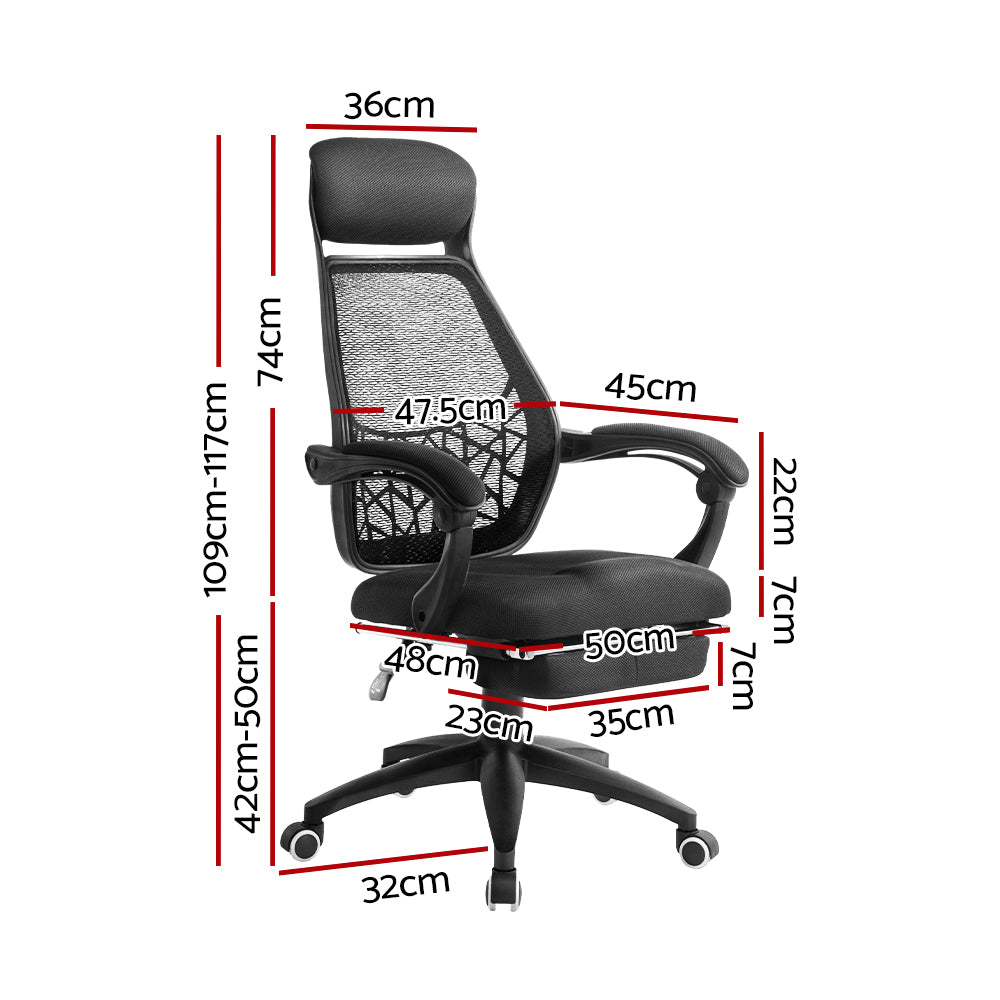 Artiss Gaming Gaming Chair Computer Desk Chair Home Work Study Black