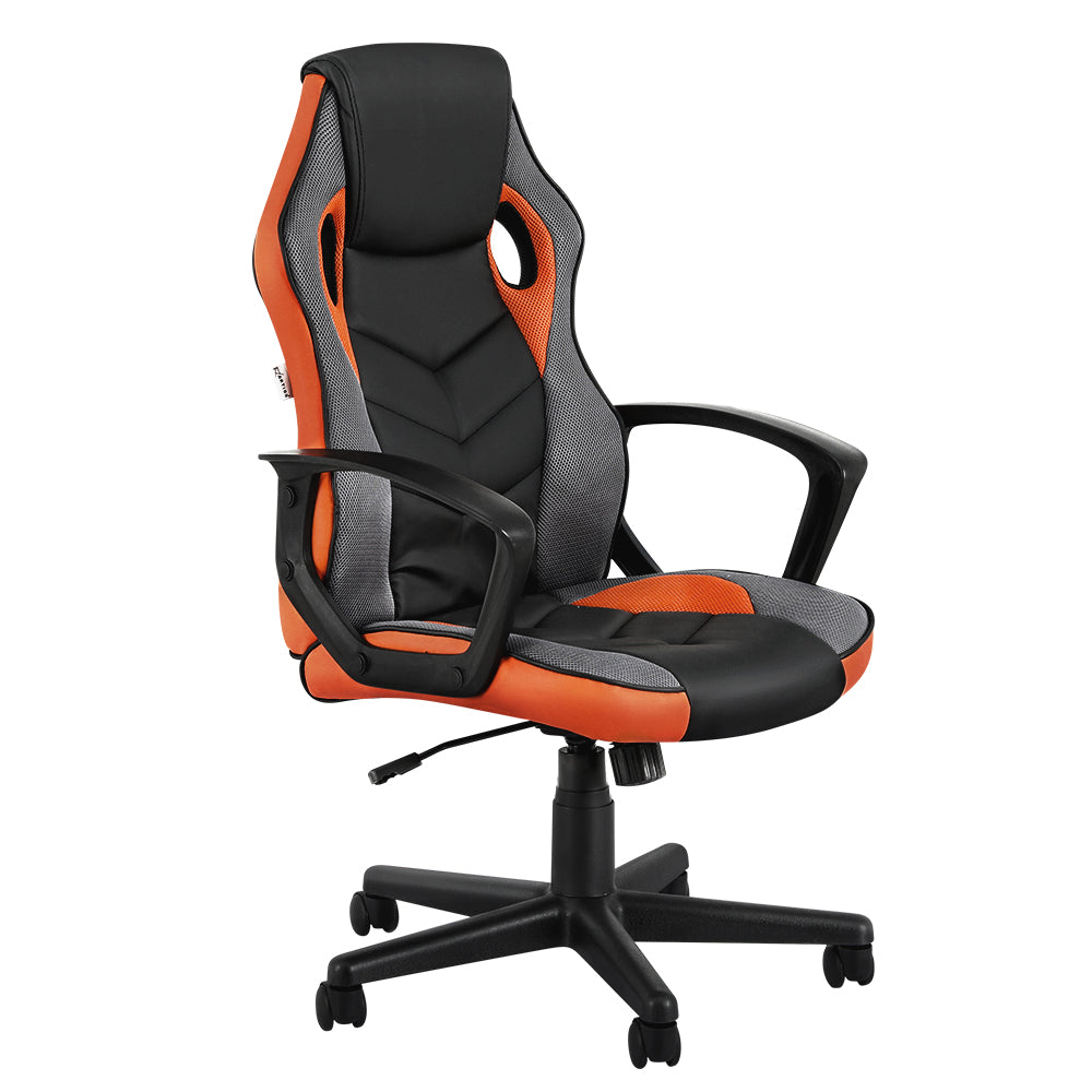 Artiss Gaming Office Chair Computer Executive Racing Chairs High Back Orange-0