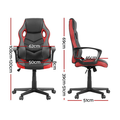 Artiss Gaming Office Chair Computer Chairs Red-1