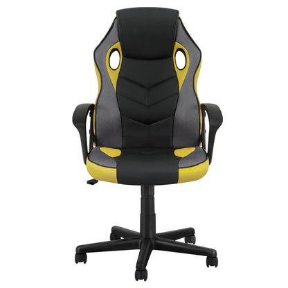 Artiss Gaming Office Chair Computer Executive Racing Chairs High Back Yellow-2