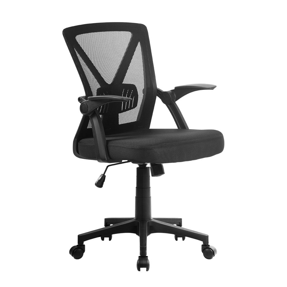 Artiss Gaming Gaming Chair Mesh Swivel Executive Mid Back - Black