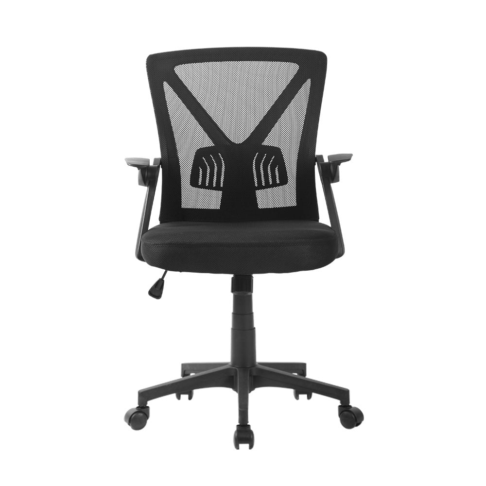 Artiss Gaming Gaming Chair Mesh Swivel Executive Mid Back - Black