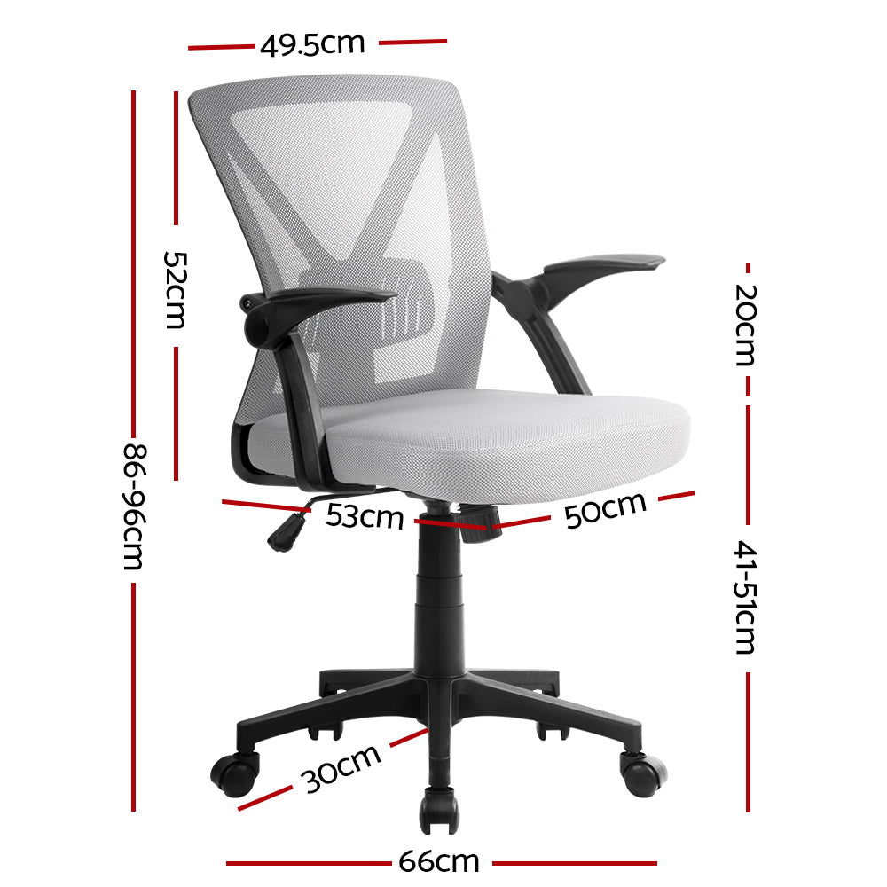 Artiss Gaming Chair Gaming Executive Computer Chairs Study Mesh Seat Tilt Grey