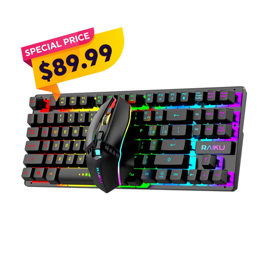 RYRA 2.4G Wireless - RGB Gaming Keyboard and Mouse Set