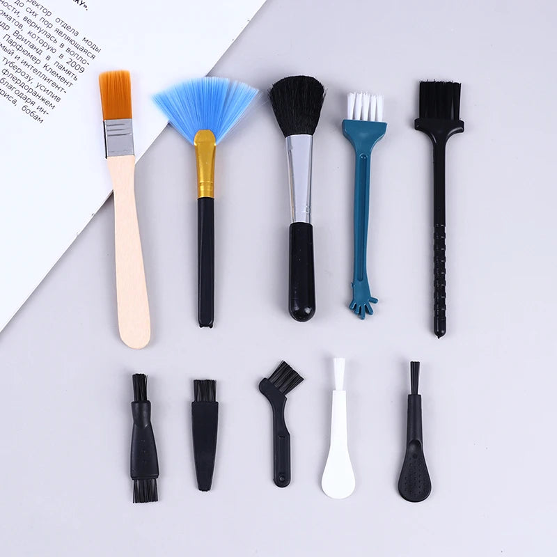 PC Laptop Keyboard Cleaning Tools Brush Kit 10 Pcs Small Tools Car Phone Dust Brushes Dust Cleaner Accessories Shaver Household