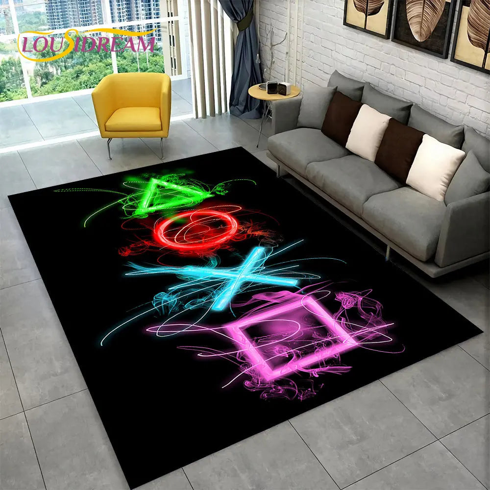 Cartoon Gaming Carpet - Perfect for Kids’ Rooms and Play Areas