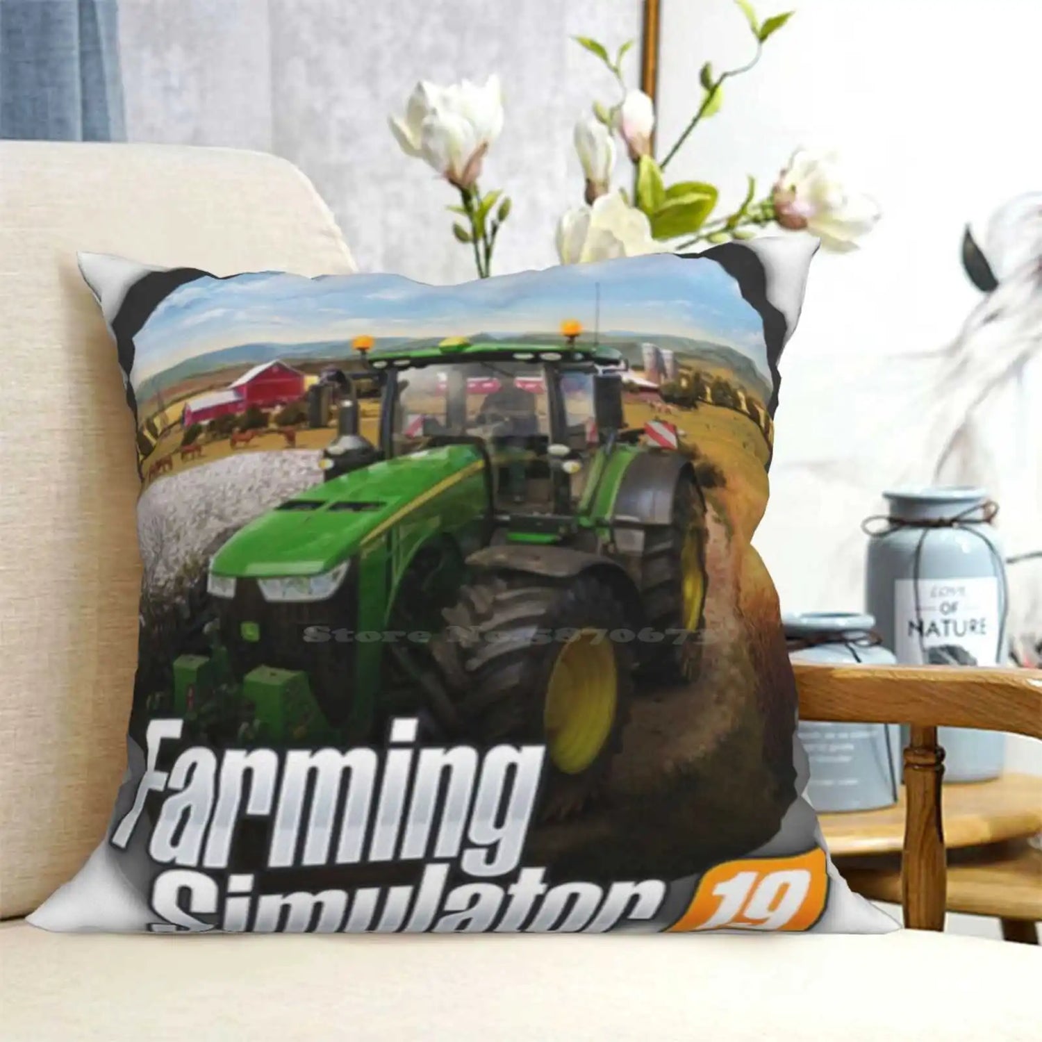 Farming Simulator &amp; Stardew Valley Theme – Cushion Cover