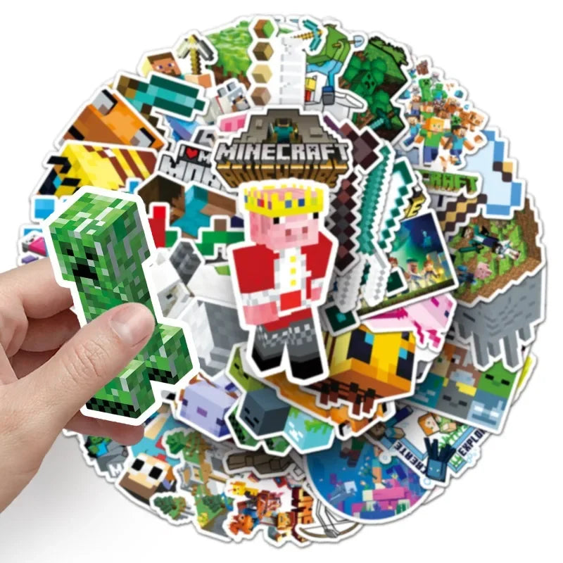 50pcs Game Minecraft Cartoon Graffiti Stickers